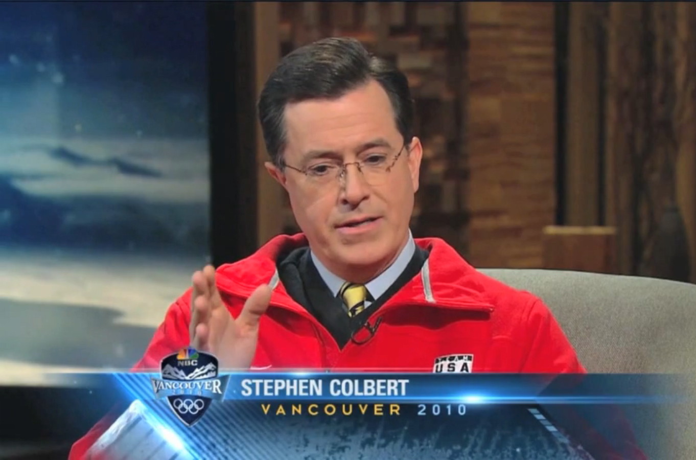 stephen colbert interview video with bob costas at 2010 winter ...