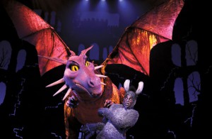 Donkey and Dragon in Shrek the Musical