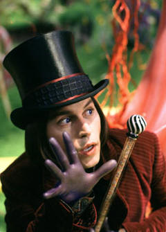 johnny depp as willy wonka