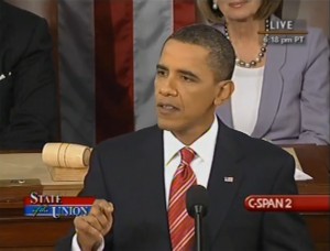 President Barack Obama Gives First State of the Union Speech 2010