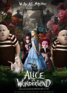 Alice in Wonderland 3D Movie Poster Johnny Depp