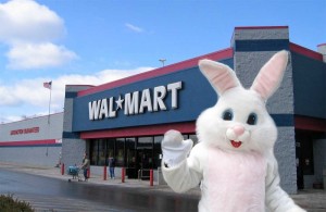 Easter Bunny at Walmart Store
