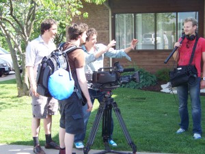 Thomas Wallner Filming Scenes For Trapped at Petropolis