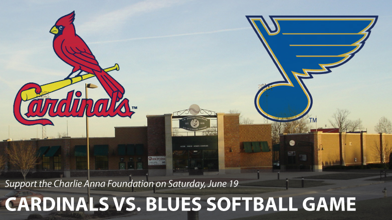 charlie anna tr hughes charity softball game cardinals blues