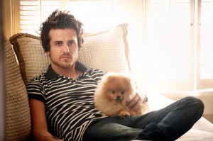 Kings of Leon Bassist Jared Followill (Victim of Terrible Bird Poop Attack) and Dog Chopper