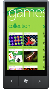 Windows Mobile 7 Games Screen