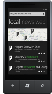 Windows Mobile 7 Search and Maps