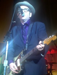 Elvis Costello at microphone