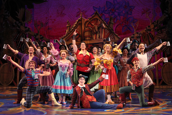 Logan Denninghoff as Gaston and the National Tour Cast - Photo by Joan Marcus Logan Denninghoff as Gaston and the National Tour Cast - Photo by Joan Marcus
