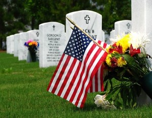 American Flag Grave Site US Military Memorial Day