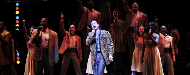 Bryan Fenkart as Huey Calhoun and the Broadway Cast (Credit: Randy Morrison)