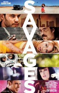 Savages Movie Poster Taylor Kitsch Aaron Johnson Benicio Del Toro
