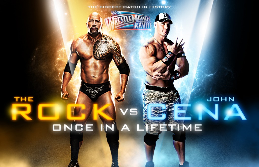 The Rock vs John Cena at Wrestlemania 28