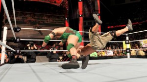 WWE Raw Cena Gets Hit By Ryback Meat Hook Clothesline