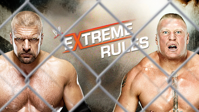 Triple H vs Brock Lesnar Cage Match WWE Extreme Rules