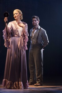 Caroline Bowman as 'Eva' and Josh Young as 'Che' in the touring cast of EVITA. Photo Credit Richard Termine