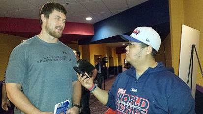 Mason Brodine is not a small man.