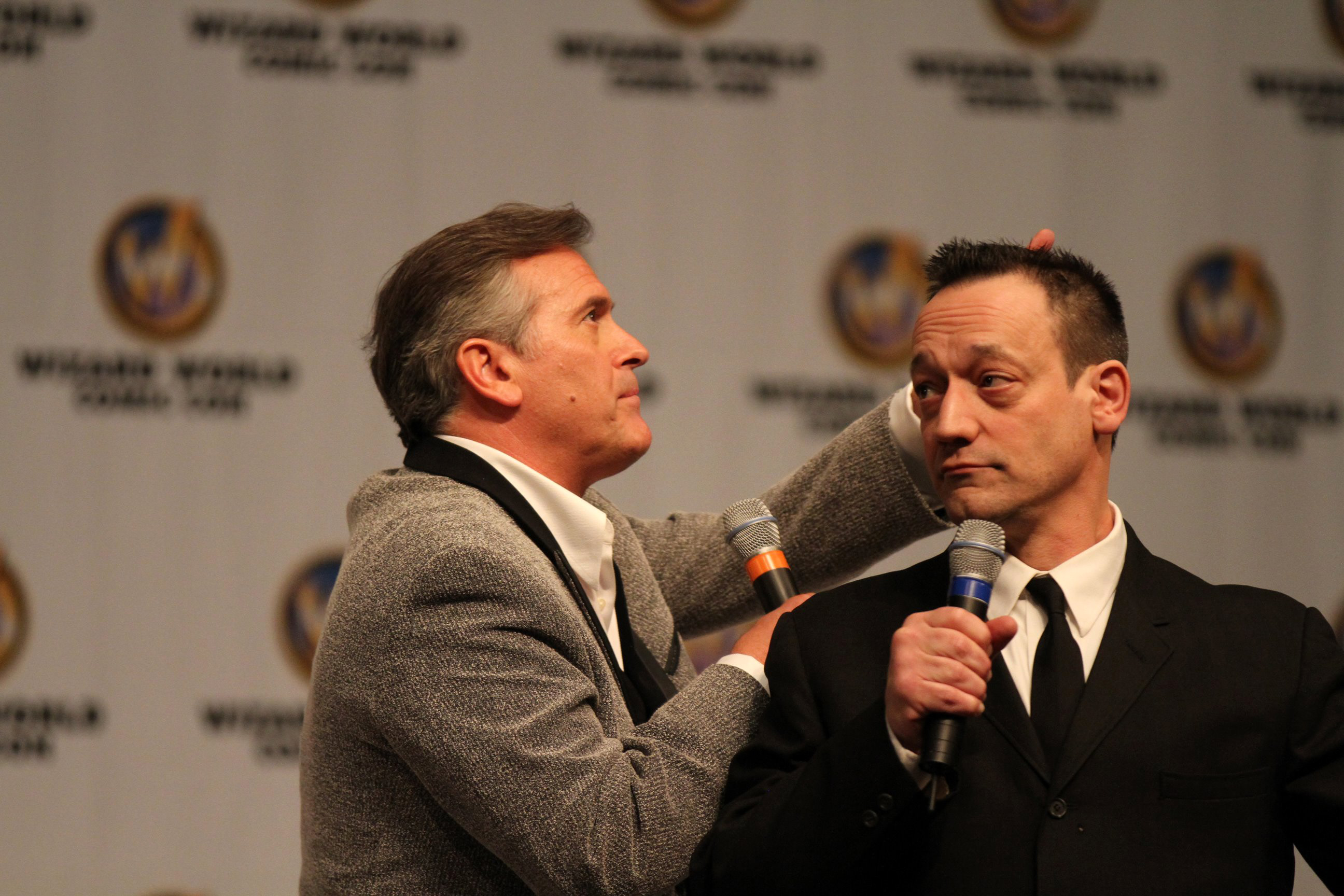 Bruce Campbell and Ted Raimi. Photo Credit: Kevin Brackett