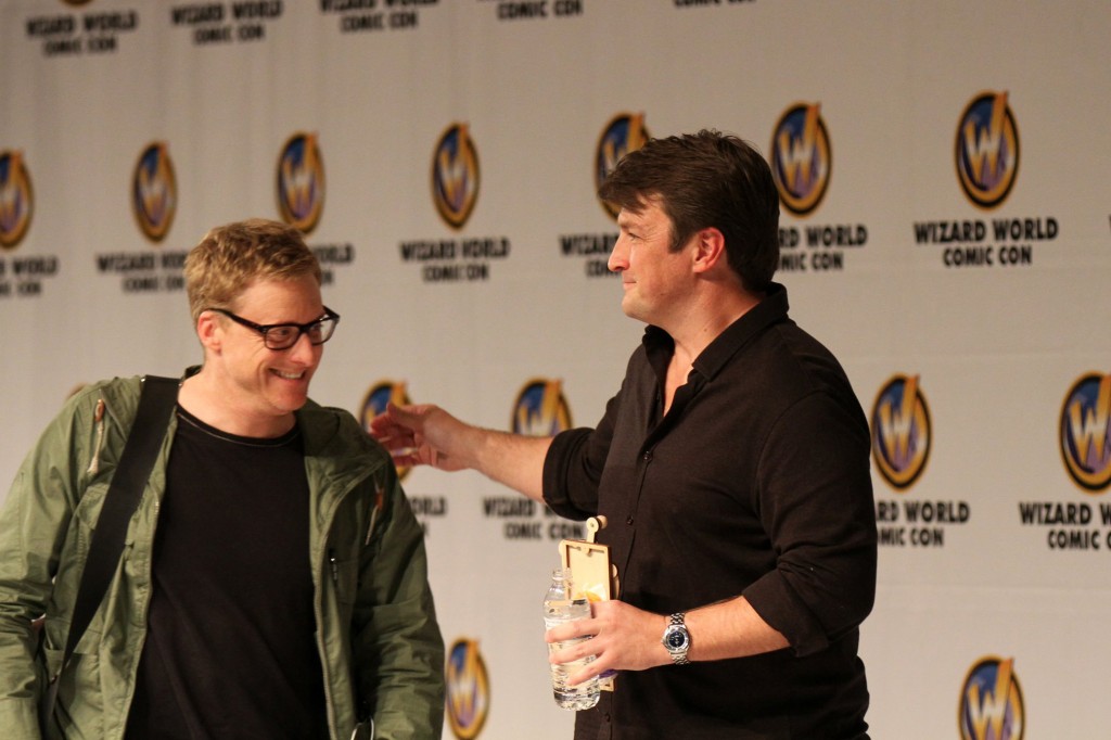 Alan Tudyk and Nathan Fillion at the Firefly panel.