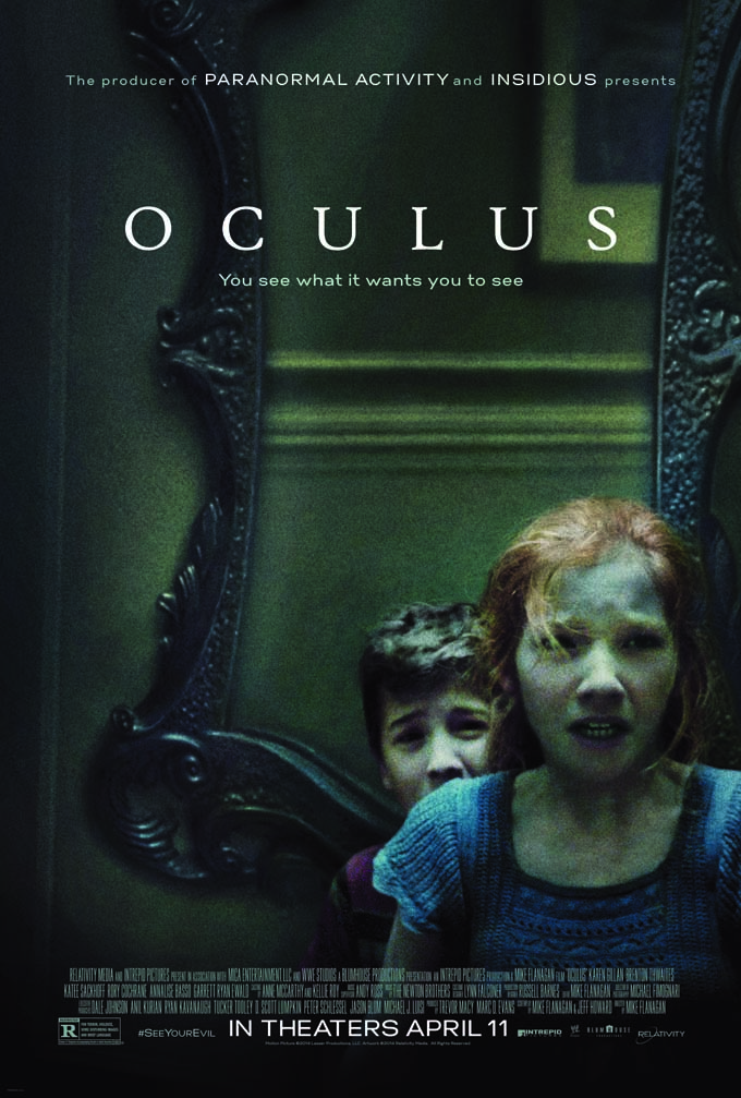 Movie Review Oculus Starring Karen Gillan Brenton Thwaites Katee 