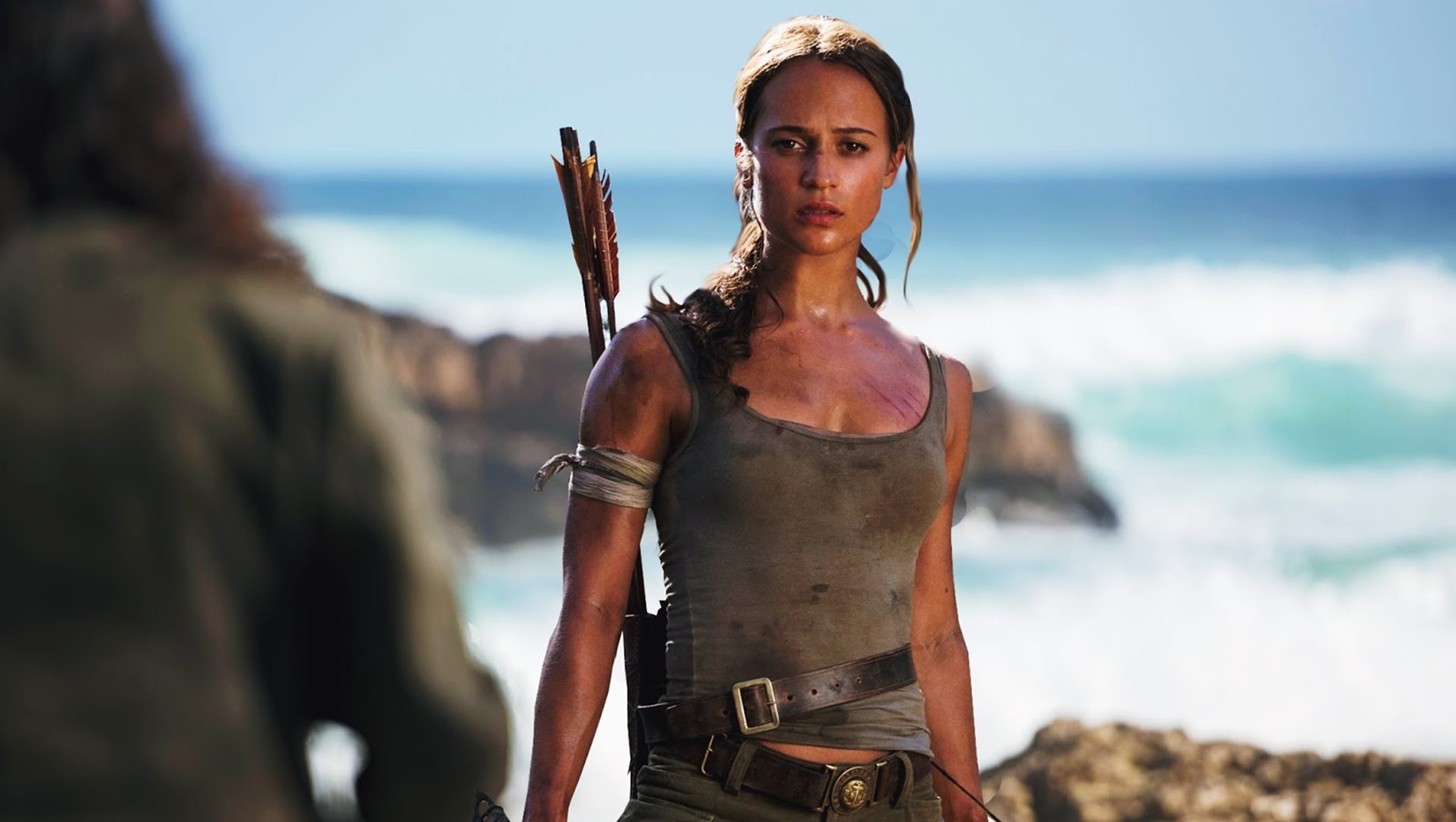 POSTER DO FILME TOMB RAIDER LARA CROFT ALICIA VIKANDER WALTON GOGGINS  DOMINIC WEST